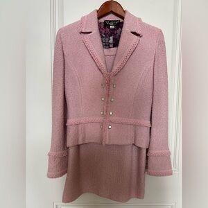 St. John Couture Pink Tweed Suit